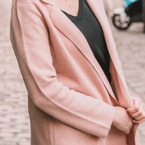 JCrew Eloise Sweater Blazer - Blush Pink